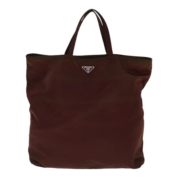 PRADA robot Hand Bag Nylon Brown Auth bs17789 - Picture 3 of 16